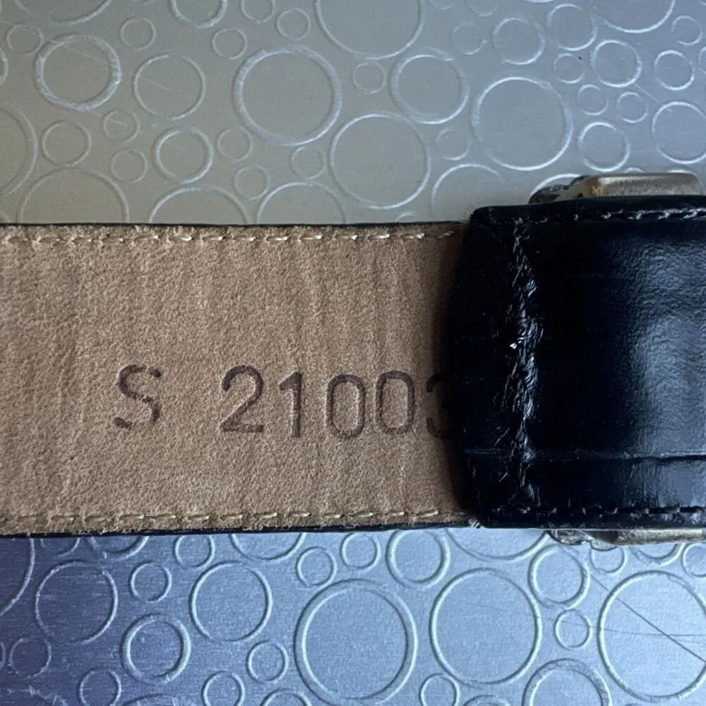 Vintage 1996 Brighton Museum Collection Belt 21003 Espresso Dark Brown Black S